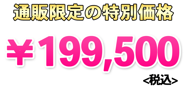 通販限定の特別価格19,9500円税込